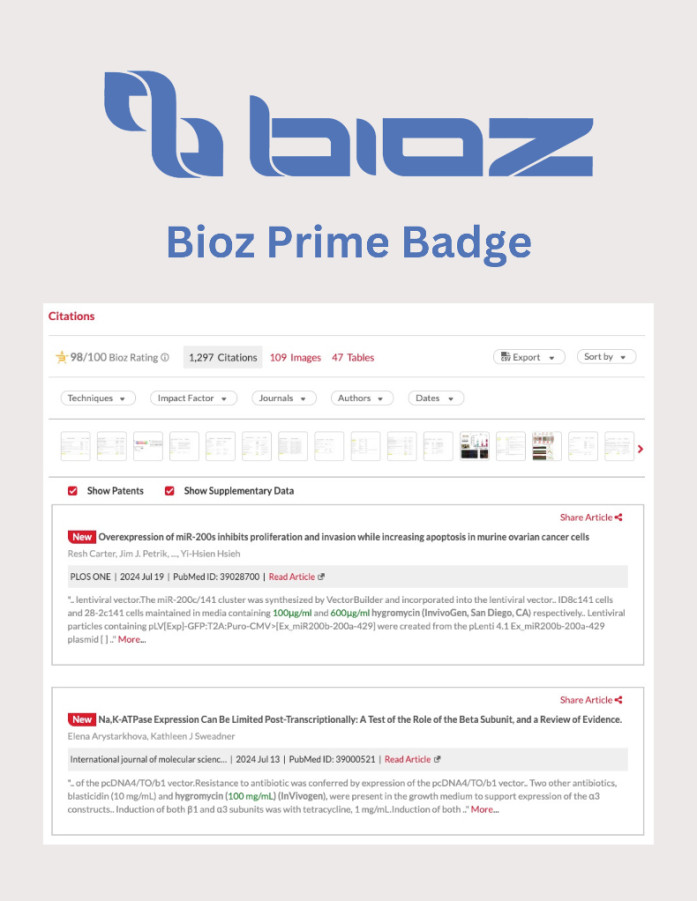 Bioz Prime Badge