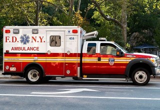FDNY ambulance with Stealth Power idle reduction technology