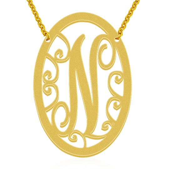 Initials Monogram Necklace