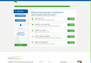 SimplyWilled.com User Dashboard