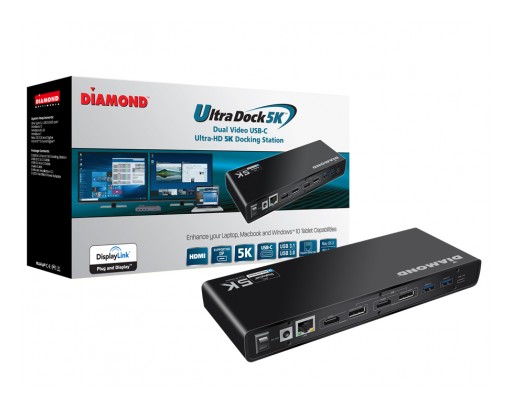 Diamond Multimedia Announces the New Ultra 4K/5K Docking Station, Compatible With Both Type-C and Type-A USB Laptops/Desktop PCs