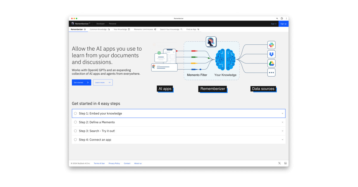SkyDeck AI Inc. Unveils Rememberizer AI, Revolutionizing AI Application ...