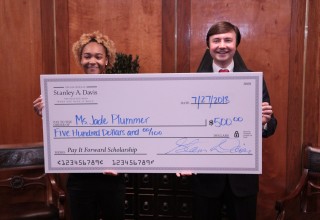 Jade Plummer Receives the Pay It Forward Scholarship