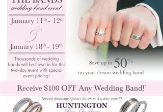 Second flyer for Huntington Fine Jewelers' Bring on the Bands event