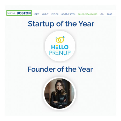HelloPrenup Earns 2 Startup Boston Community Awards Nominations