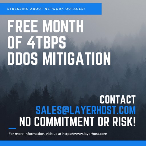 LayerHost.com, Global Leader in DDoS Mitigated Hosting Services, Announces 4Tbps DDoS Mitigation in Los Angeles