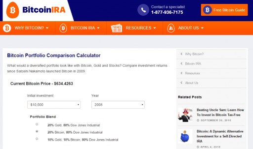Bitcoin IRA Launches New IRA Calculator Tool for Investors