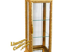 Italian Gold-Leaf Vitrine Curio Display Cabinet offered exclusively at LimogesCollector.com