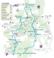 Colorado Historic Hot Springs Loop map