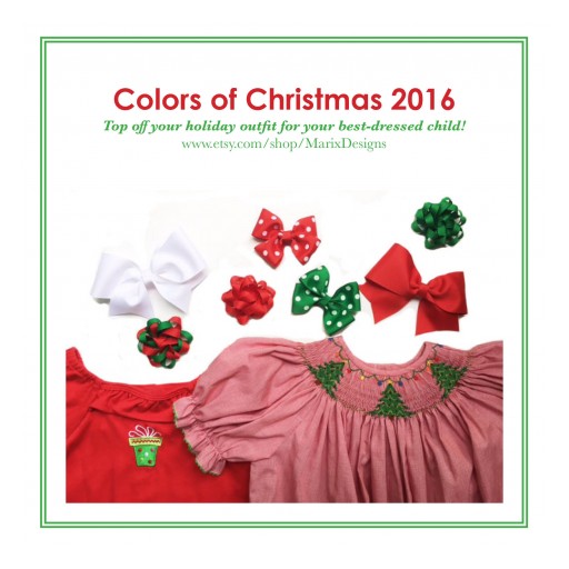 Marix Studio Introduces the "Colors of Christmas" Collection ~ a New Line of Classic Holiday Hair Bows