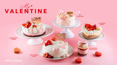 TOUS les JOURS Valentine's Day cakes