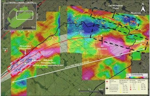 Atha Energy Confirms Multiple High-Grade Discoveries Along the Mineralized Rib Corridor at Angilak Project - Assays from Rib East, West, And South Discoveries - All Holes Intersecting Uranium Mineralization, Grades Up To 5.55% U3O8
