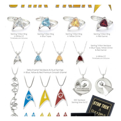 ROCKLOVE JEWELRY HAS PARTNERED WITH CBS FOR A 50TH ANNIVERSARY STAR TREK JEWELRY COLLECTION