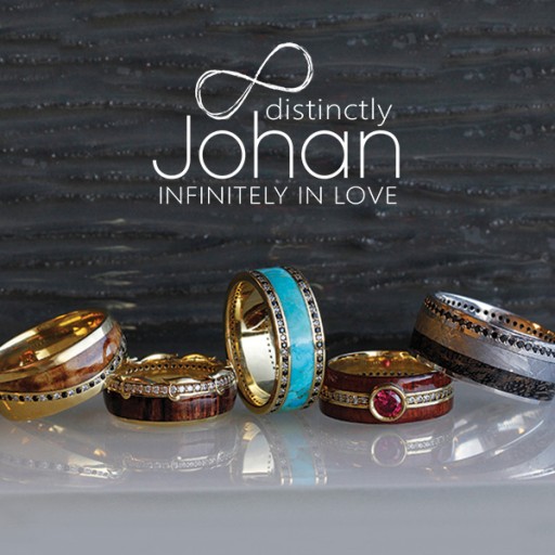 Jewelry by Johan Released New Premium Line of Eternity Wedding Rings With Meteorite, Dino, Antler, Wood