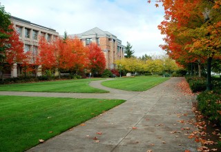 College Campus In Fall