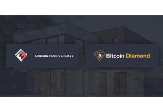 Modern Family Houses Logo and Bitcoin Diamond Logo