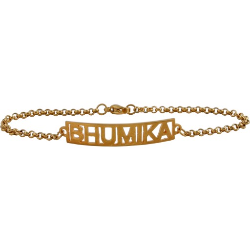 Gold Cut Out Name Bracelet