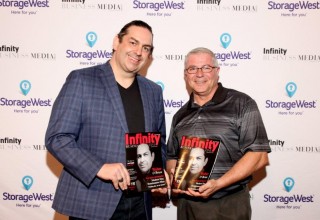 Walter O'Brien with Tony Ferriera, CEO Infinity Business Magazine