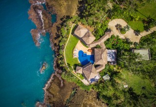 Birdseye view Wavi Island Resort villa