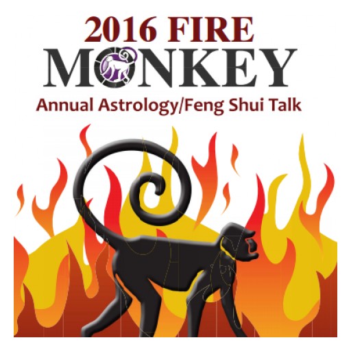 Register Now!  2016 Annual Astrology/Feng Shui Talk  Year of the Fire Monkey on January 15, 2016