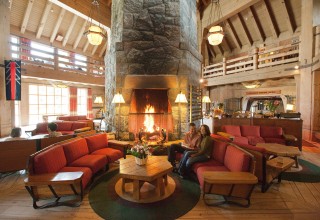 Fireplace at Timberline Lodge on Oregon's Mt. Hood