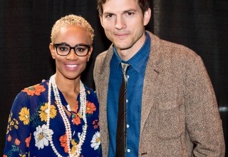 Dr. Bello and Ashton Kutcher, actor and founder of Thorn