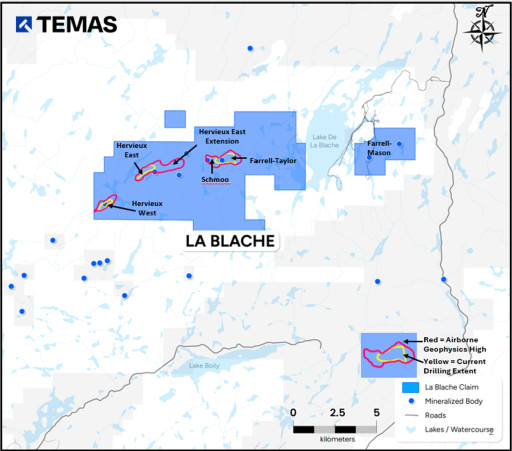 Temas Resources Confirms Extensive High-Grade Mineralisation and Multiple Critical Mineral Credits at La Blache
