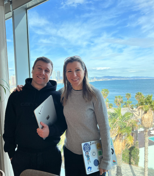 Alinia AI Founders in their Barcelona office (Norrsken Barcelona House)