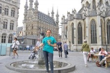 Foundation for a Drug-Free World volunteer in the historic town of Leuven, Belgium