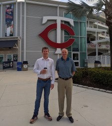 Dr. George K Lewis, President, ZetrOZ Systems, and Mr. Robert Butler, Controller, ZetrOZ Systems, at Minnesota Twins Spring Training 2020. sam ultrasound is broadly adopted by professional and collegiate athletics.