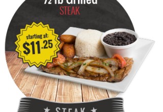 1/2 lb Grilled Steak starting at $11.25