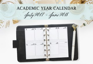 Pocket size '17-'18 Academic calendars