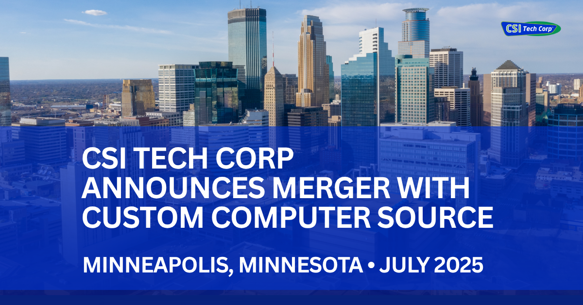 CSI Tech Corp Merger with Custom Computer Source