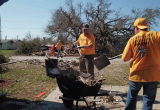 Cleaning up Rockport, Texas, after Hurricane Harvey