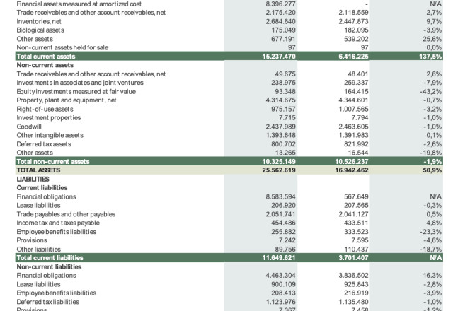 STATEMENT OF FINANCIAL POSITION AS OF MARCH 31, 2025