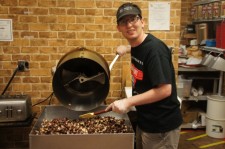 Samuel Making Popcorn