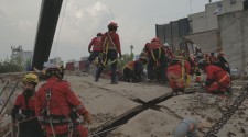 Strategic Response Partners technical rescue team on site in the aftermath of an earthquake