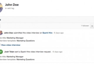 View Spark Hire Video Interviews in Workable