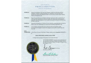 Oregon's First Responder Appreciation Week Proclamation 