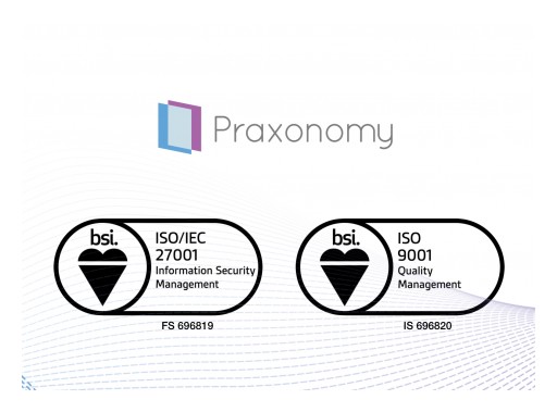 Praxonomy Achieves ISO 27001 Certification