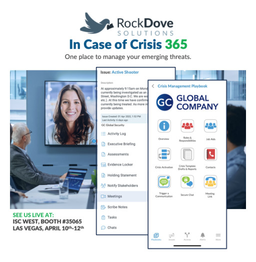 RockDove Solutions to Demo 'In Case of Crisis 365' Continuity of Operations Platform at ISC West 2024