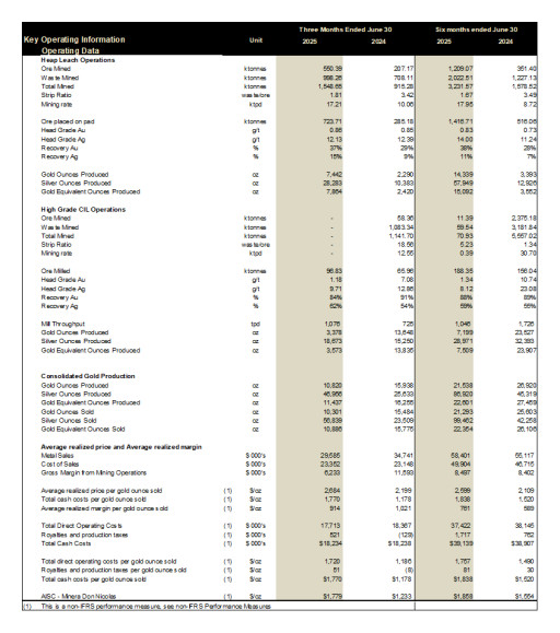 Cerrado Gold Announces Second Quarter 2025 Financial Results