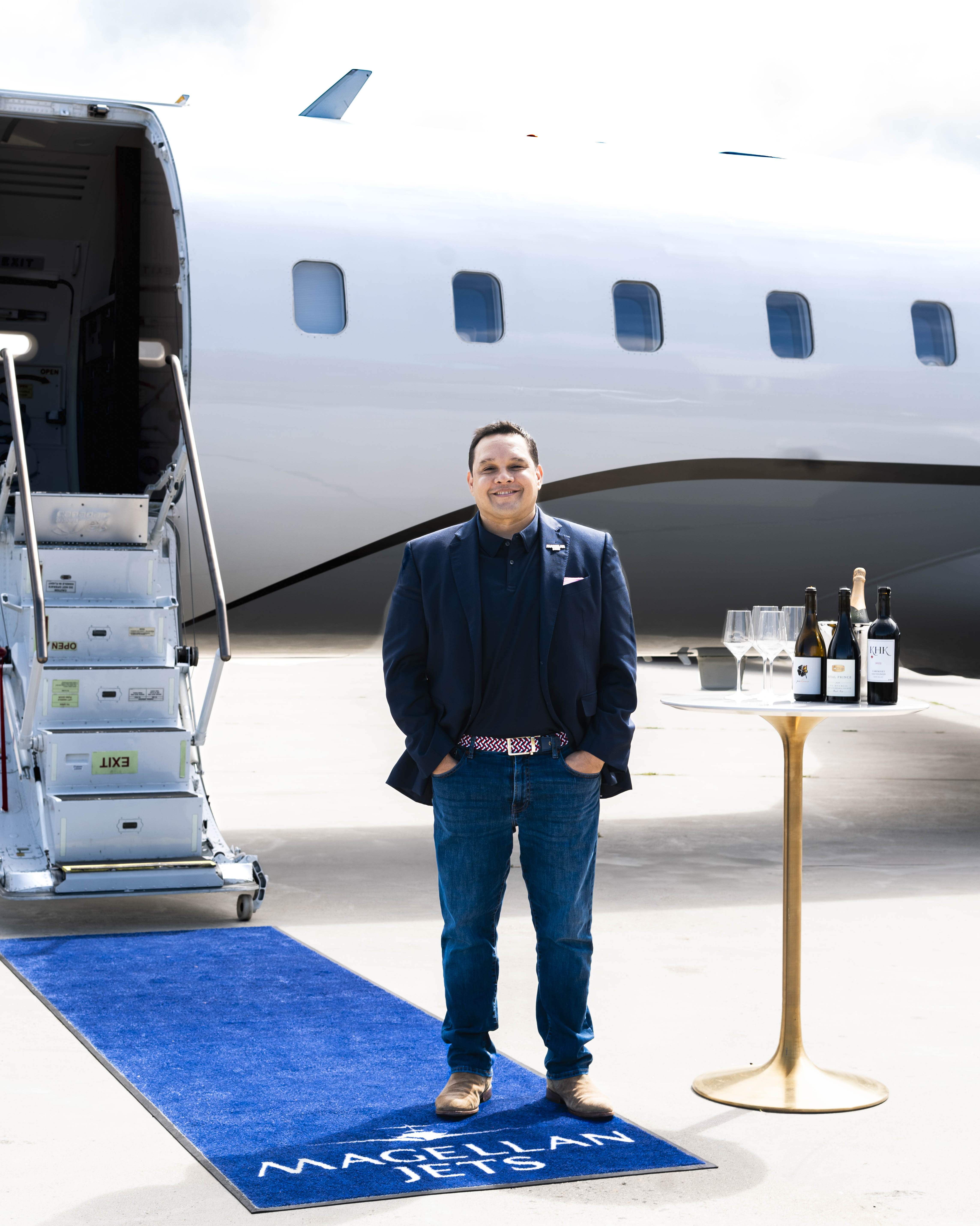 Magellan Jets Sommelier, Jesse Rodriguez 