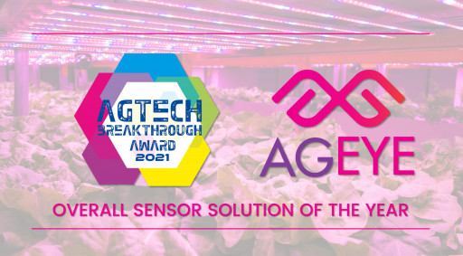 AgEye Earns 'Overall Sensor Solution of the Year' Award in 2021 AgTech Breakthrough Awards Program