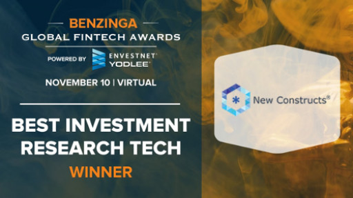 New Constructs Wins Benzinga's 2020 Best Investment Research Tech Award