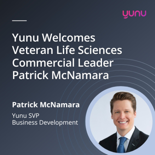 Yunu Welcomes Veteran Life Sciences Commercial Leader Patrick McNamara