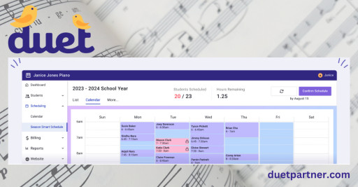 Duet Partner Releases Smart Scheduler Feature to Simplify Independent Music Studio Scheduling