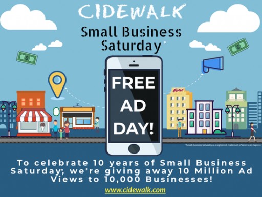Cidewalk Funds 10 Million Ad Views to 10,000 Businesses