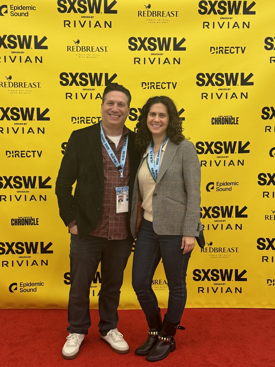 Friday Night Movie at SXSW 2025, (L to R) Shai Korman, Becky Korman