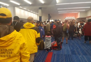 The team of Volunteer Ministers arrived at the convention center that is serving as a shelter for those displaced by Hurricane Harvey and worked through their first night distributing supplies and providing any help needed.